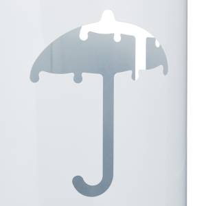 Schirmständer Regenschirm weiß Weiß - Metall - 19 x 48 x 19 cm