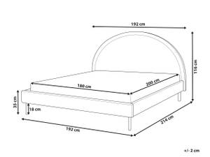 Doppelbett MARGUT Weiß - Breite: 192 cm