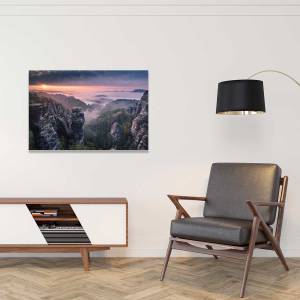 Tableau sunrise on the rocks 90 x 60 cm - Métal