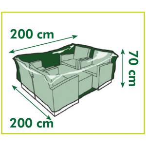 Schaukelabdeckung Grau - Polyrattan - Stein - 200 x 70 x 200 cm