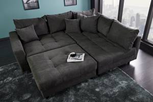 Ecksofa KENT Grau - Textil - 220 x 85 x 190 cm