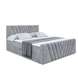 Boxspringbett ERNINA-Z Hellgrau - Breite: 160 cm - H3