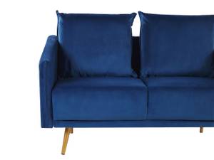 2-Sitzer Sofa MAURA Blau - Gold - Marineblau