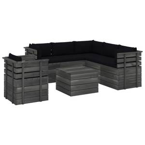 Gartensitzgruppe K5427(7-tlg) Schwarz - Massivholz - 72 x 65 x 70 cm