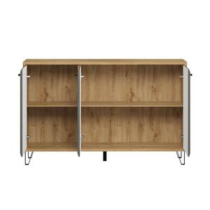 Buffet 3 portes L144 cm - BLANSHE Marron - En partie en bois massif - 42 x 90 x 144 cm