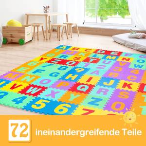 72 TLG. Puzzlematte Kinder Kunstleder - 238 x 1 x 268 cm