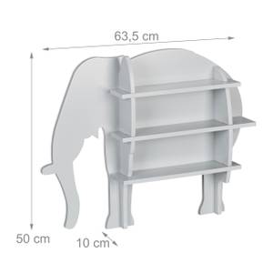 Armoire éléphant pour enfants Gris - Bois manufacturé - 64 x 50 x 10 cm