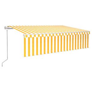 Auvent rétractable 3014351-2 Blanc - Jaune - 600 x 300 x 1 cm