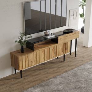 Sideboard Kommode Astraios Ⅲ Braun - Holzwerkstoff - Metall - 36 x 58 x 129 cm