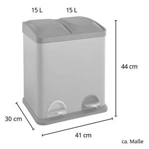 Mülleimer TC2X15 Schwarz - Metall - 41 x 44 x 30 cm