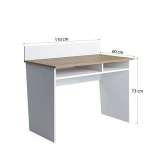 Schreibtisch Damiana Braun - Holzwerkstoff - 90 x 60 x 110 cm