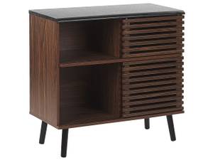 Buffet PERTH Noir - Marron - Bois manufacturé - 80 x 80 x 40 cm