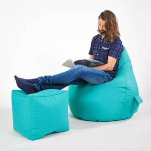 Sitzsack-Hocker Pouf "Cube" 40x40x40cm Petrol