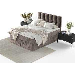 Boxspringbett Essence Taschenfederkern Braun - Breite: 140 cm