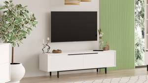 Meuble tv OCEAN RTV160 2D Blanc - Bois manufacturé - Matière plastique - 160 x 45 x 36 cm