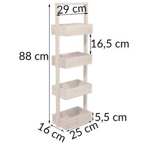 ETAGERE 4 CASES EN BAMBOU Beige - Bambou - 7 x 103 x 12 cm