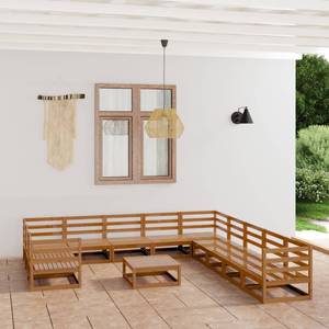 Gartenmöbel-Set (12-teilig) 3009725-2 Massivholz - Holzart/Dekor - 70 x 30 x 70 cm