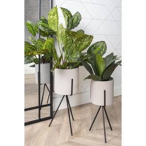 Blumentopfset Pedestal XL Grau - Metall - 23 x 49 x 23 cm