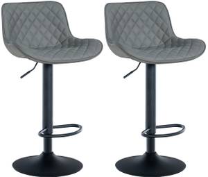 Tabourets de bar Minosa Lot de 2 Gris