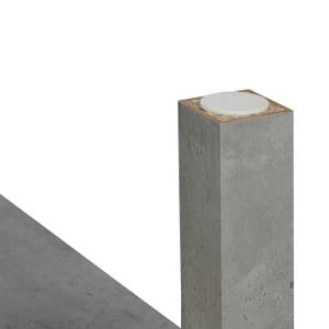 Table basse étagère grise effet béton Gris - Bois manufacturé - 90 x 45 x 55 cm
