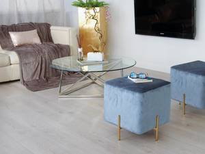 Schemel Cube serie Luxury Blau - Metall - 40 x 45 x 40 cm