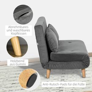 Doppelschlafsofa 839-874V00GY Grau - Textil - 78 x 79 x 130 cm