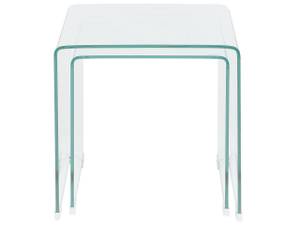 Couchtisch KENDALL 2-tlg Glas - 36 x 39 x 36 cm