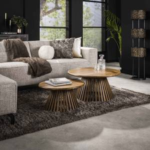 Couchtisch Picket (2er Set) Beige - Massivholz - 80 x 40 x 80 cm