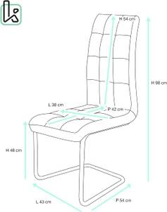 Chaise salle a manger MAXI (lot de 2) Gris