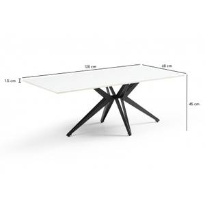 Table basse 120x60cm céramique OREGON 06 Blanc - Céramique - 120 x 45 x 60 cm