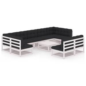 Garten-Lounge-Set (10-teilig) 3009756-2 Anthrazit - Weiß