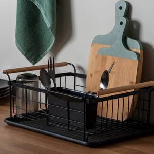 Küchenständer Dish Rack Bamboo Accent Schwarz - Bambus - 43 x 19 x 30 cm