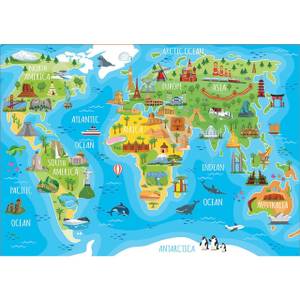 Puzzle Weltkarte 150 Teile Papier - 22 x 5 x 32 cm