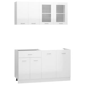 Küchenschrank-Set (4-teilig) 3005216 Hochglanz Cremeweiß - 80 x 82 x 46 cm