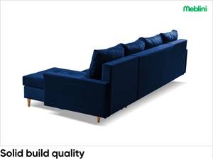 Ecksofa Scando U-Form Blau