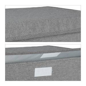 Panier à linge jeu de 2 61l Gris - Papier - Textile - 45 x 51 x 31 cm