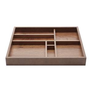 Plateau organisateur Marron - En partie en bois massif - 34 x 5 x 39 cm