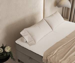 Boxspringbett  Araya II Taschenfederkern Beige - Breite: 140 cm