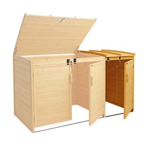 Mülltonnenbox Erweiterung H75 Braun - Holzart/Dekor - Holz teilmassiv - 68 x 120 x 104 cm