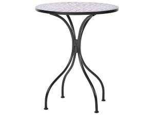 Table de jardin CARPINO Noir - Doré - Gris - Métal - 60 x 74 x 60 cm