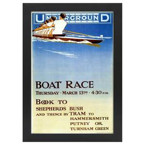 Bilderrahmen Poster 1913 Boat Race Schwarz