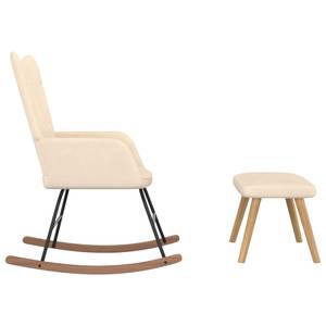 Chaise à bascule avec tabouret 3010050-2 Crème