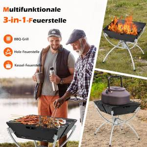 Campinggrill ZB33625PW Schwarz - Metall - 45 x 49 x 45 cm