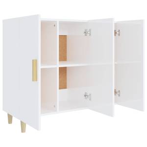 Sideboard DE5812 Weiß - Holzwerkstoff - 90 x 80 x 34 cm