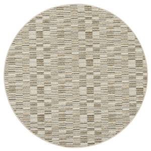 Streifenberber Teppich Stripes Rund Beige - 133 x 133 cm