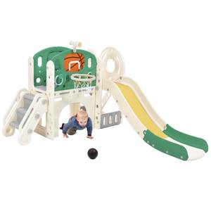 Toboggan pour enfants Mini Ⅳ Vert - Matière plastique - 36 x 56 x 111 cm