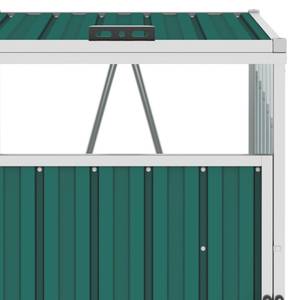 Mülltonnenbox Grün - Metall - 81 x 121 x 143 cm