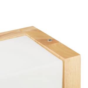 Wandleuchte Würfel Braun - Weiß - Holzwerkstoff - Glas - Kunststoff - 12 x 15 x 15 cm