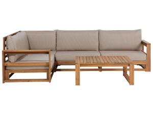 Lounge Set TIMOR 2-tlg Beige - Grau - Eiche Hell - Taupe - Tiefe: 167 cm