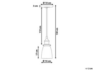 Pendelleuchten PARMA Grau - Glas - 14 x 130 x 14 cm